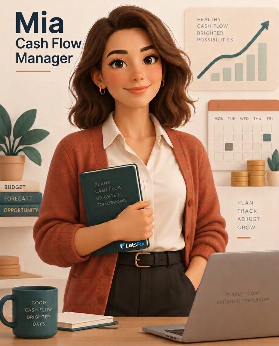 Mia, Cash Flow Manager